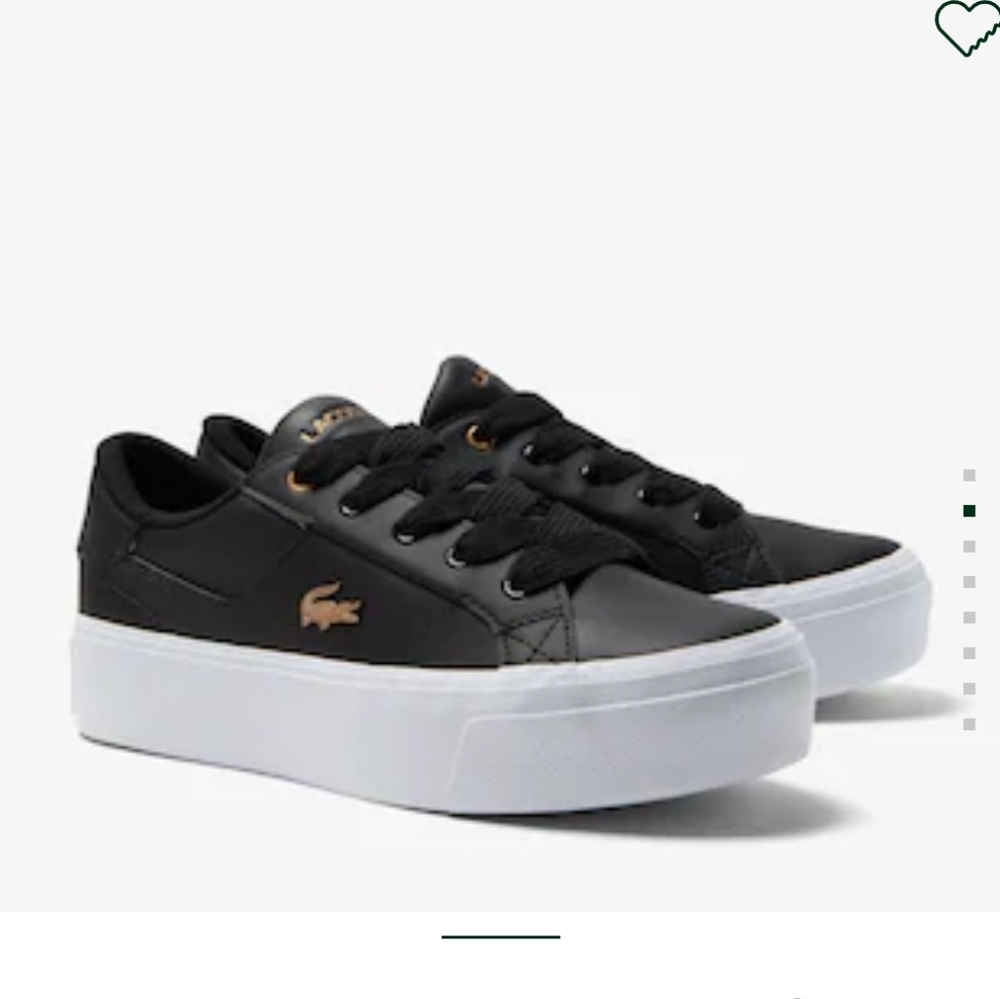 NWT Lacoste Platform Leather Sneakers,Ortholite comfort,8.5